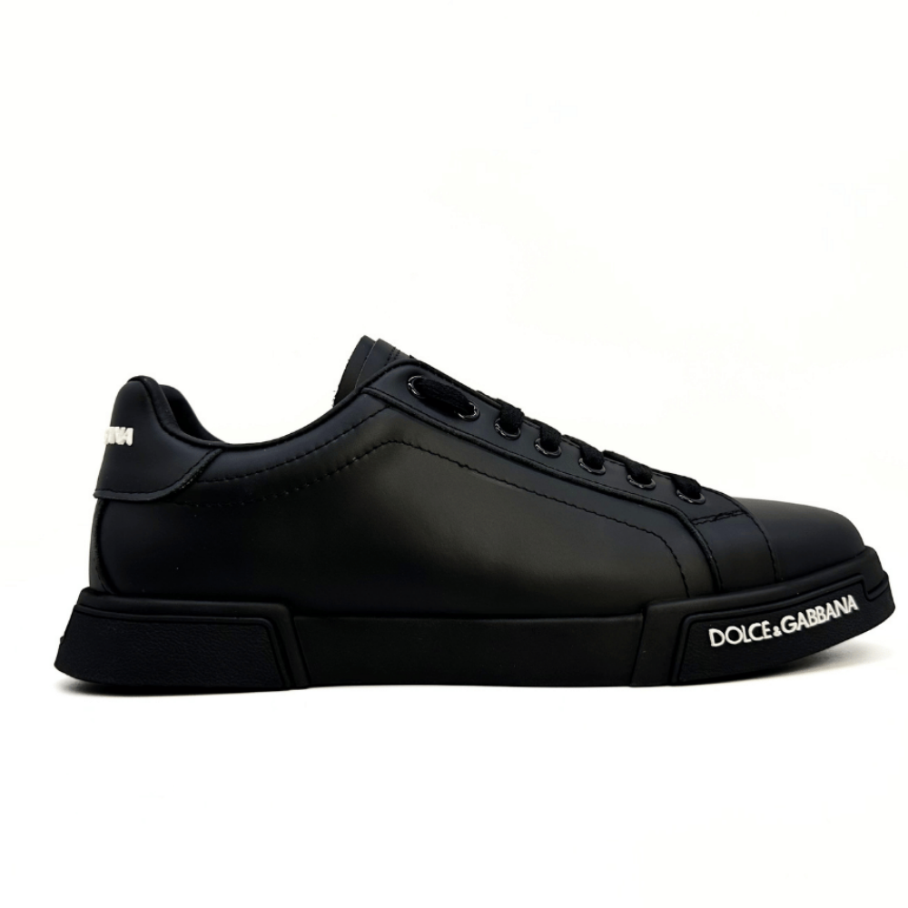 Dolce & Gabbana Logo-Patch low-top black sneakers