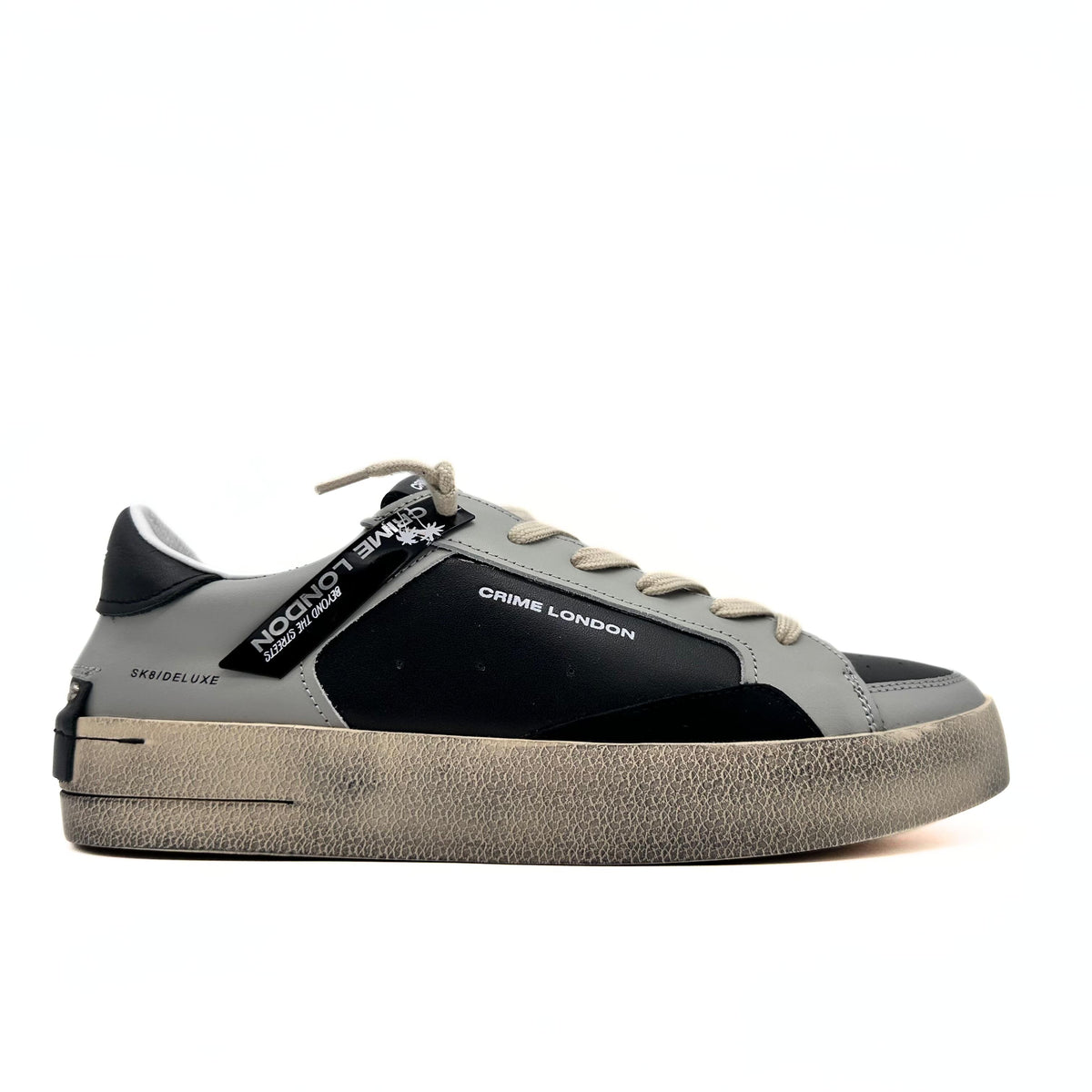 Crime London Ska Deluxe grey and black sneakers