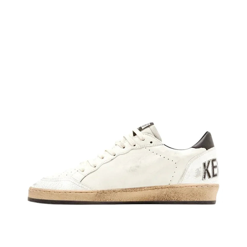 Golden Goose Ball Star White Nappa with Black Star