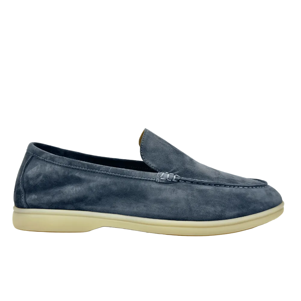 Loro Piana summer charms walk suede Lake Blue