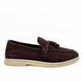 Loro Piana summer charms walk suede coffee