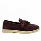 Loro Piana summer charms walk suede coffee