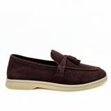 Loro Piana Summer Charms Walk Suede Coffee - Women