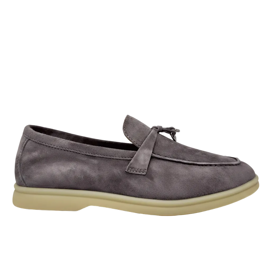 Loro Piana summer charms walk suede gray