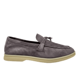 Loro Piana Summer Charms Walk Suede Gray - Women