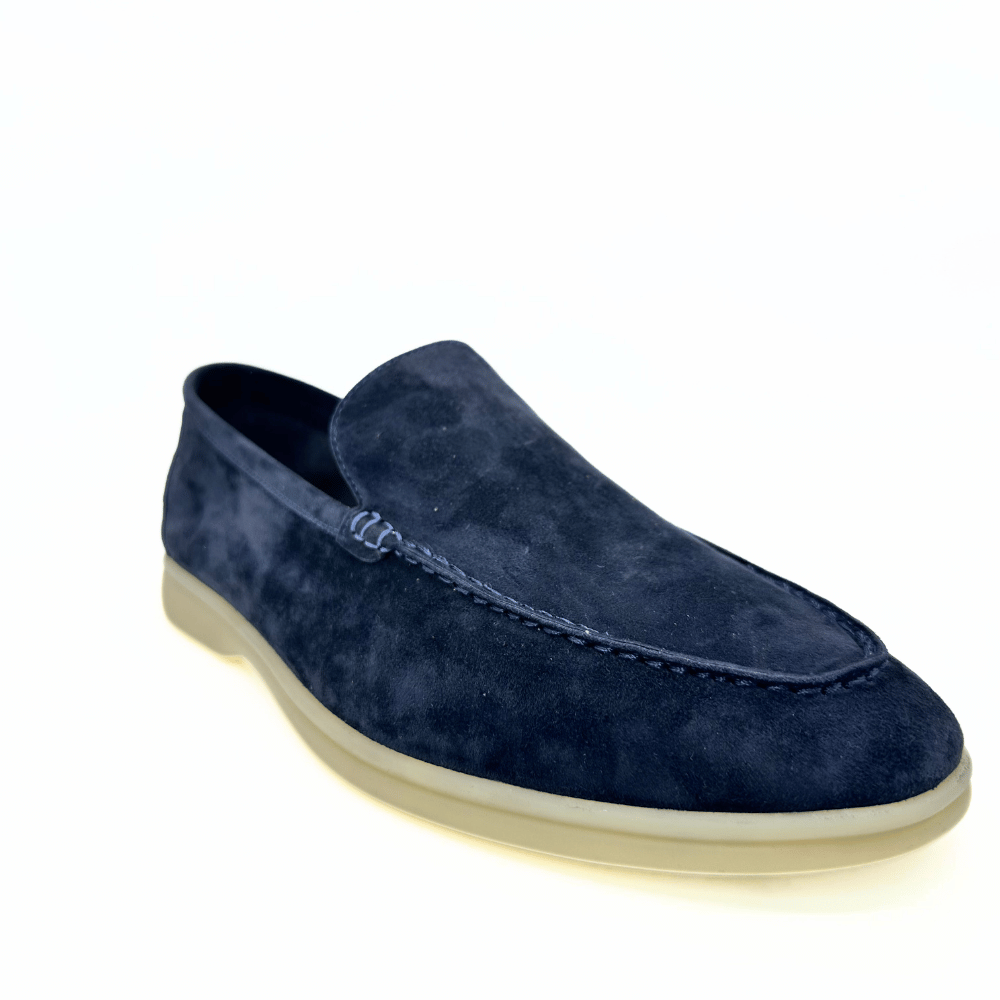 Loro Piana summer charms walk suede Dark Blue