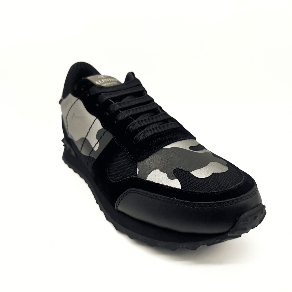 Valentino Garavani Rockrunner Silver-Black sneakers