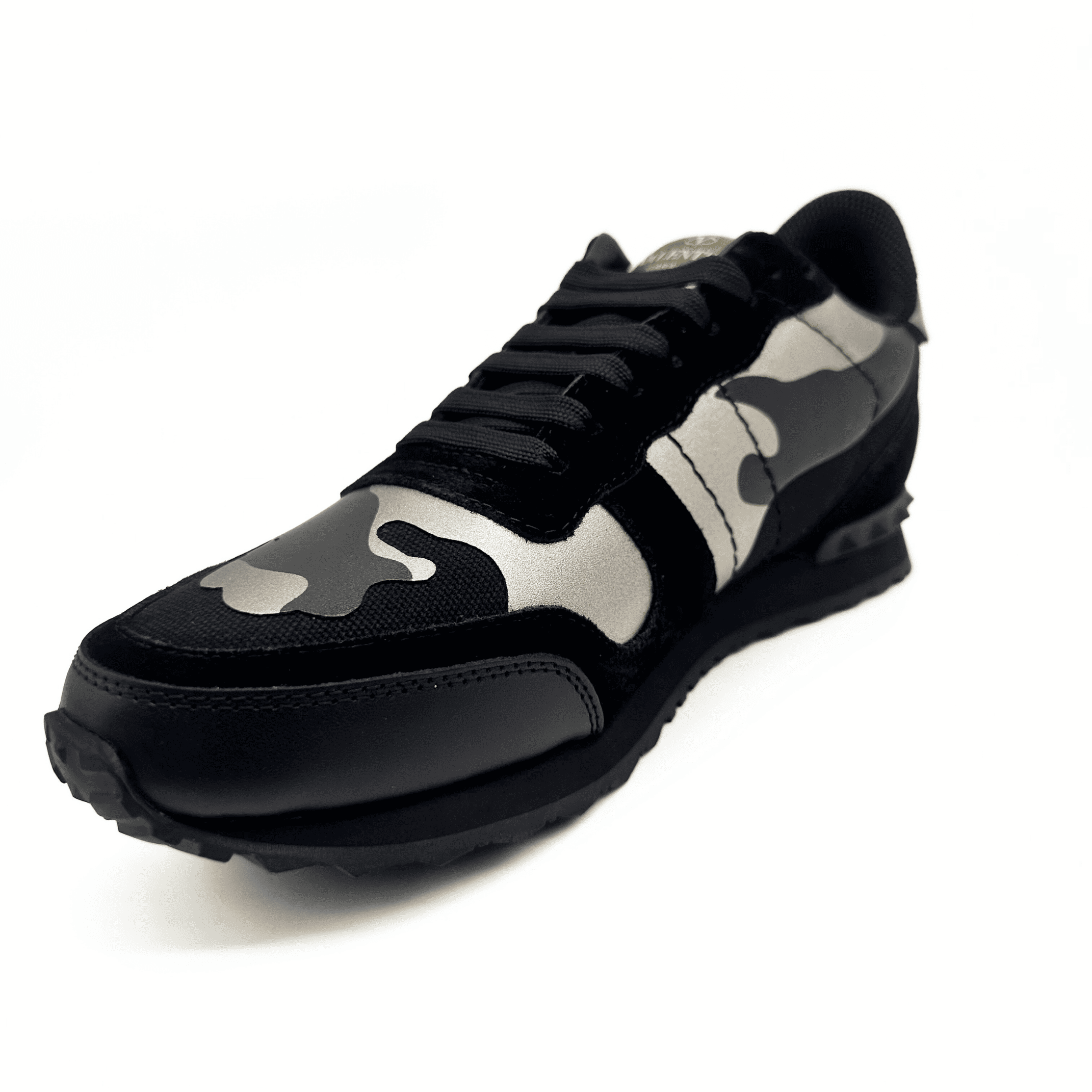 Valentino Garavani Rockrunner Silver-Black sneakers