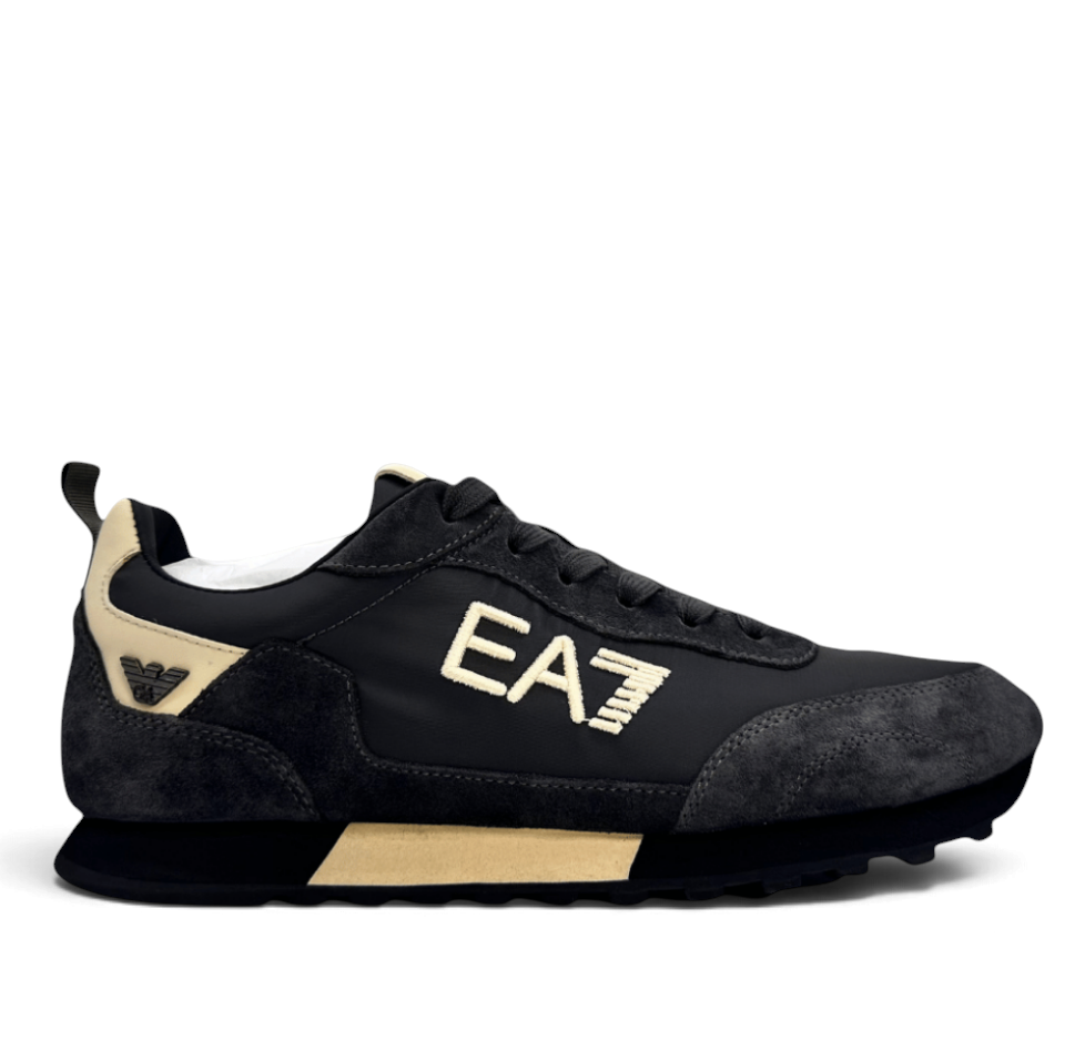 Emporio Armani grey suede sneakers