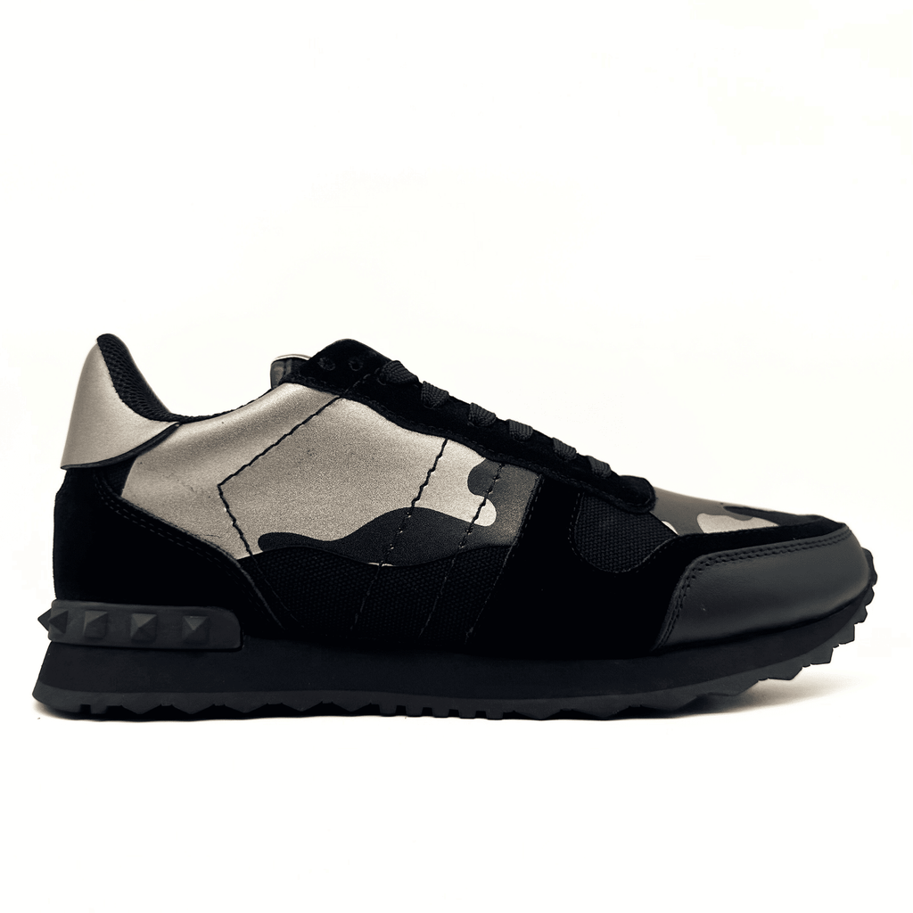 Valentino Garavani Rockrunner Silver-Black sneakers