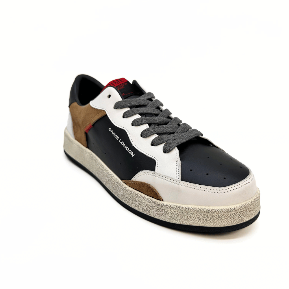 Crime London lither&Suede Brown