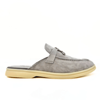 Loro Piana summer slippers suede gray