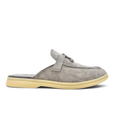 Loro Piana Summer Slippers Suede Gray - Women