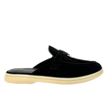 Loro Piana summer slippers suede black