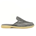 Loro Piana summer slippers suede gray