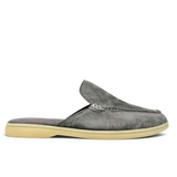 Loro Piana Summer Slippers Suede Gray - Men