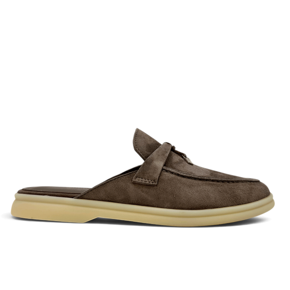 Loro Piana Summer Slippers women's taro purple suede slippers