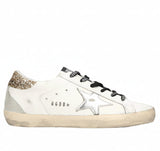 Golden Goose Super Star White With Golden Glitter