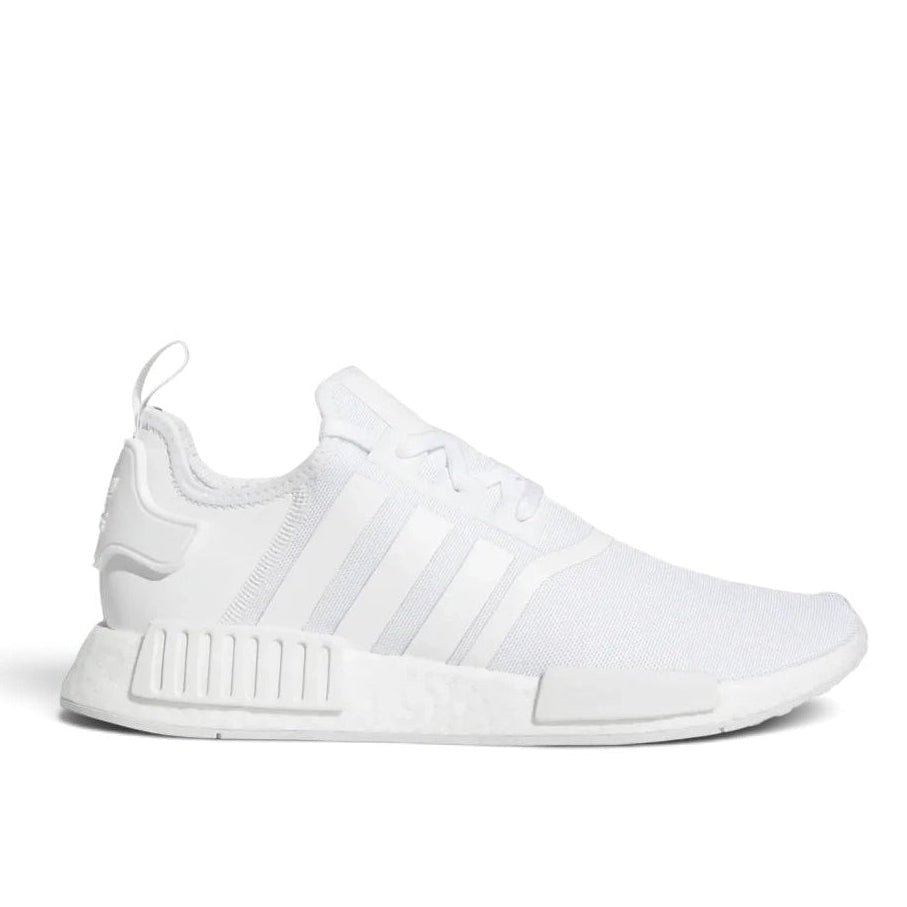 Bliss sneakers adidas NMD beyaz örgü günlük spor ayakkabı, yastıklamalı taban ve ikonik üç bant detaylı tasarım