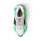 Bliss sneakers adidas Originals beyaz yeşil ve siyah renkli fütüristik tasarımlı file spor ayakkabı üstten görünüm