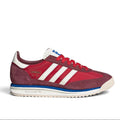 Bliss sneakers Adidas SL 72 bordo süet ve tekstil detaylı, beyaz üç bantlı ikonik retro günlük spor ayakkabı