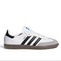 Bliss sneakers klasik beyaz deri spor ayakkabı, siyah üç bant detaylı ve kauçuk tabanlı retro günlük model