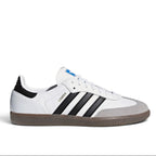 Bliss sneakers klasik beyaz deri spor ayakkabı, siyah üç bant detaylı ve kauçuk tabanlı retro günlük model