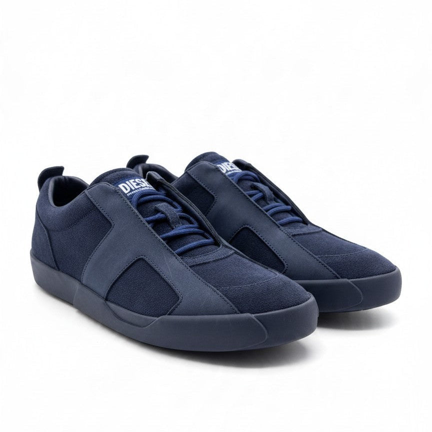 Bliss sneakers Diesel S-Blue suede low-top trainers in navy blue with tonal laces and rubber soles