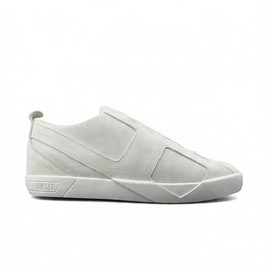 Bliss sneakers Diesel S- slip-on shoes in light grey suede with a minimalist design and textured rubber sole