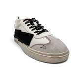 Bliss sneakers Dsquared2 beyaz deri ve gri süet detaylı, siyah logo bantlı ve Change Line yazılı günlük spor ayakkabı