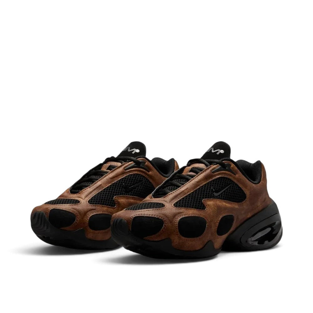 Bliss sneakers Nike Air Max kahverengi eskitilmiş deri ve siyah file detaylı modern spor ayakkabı