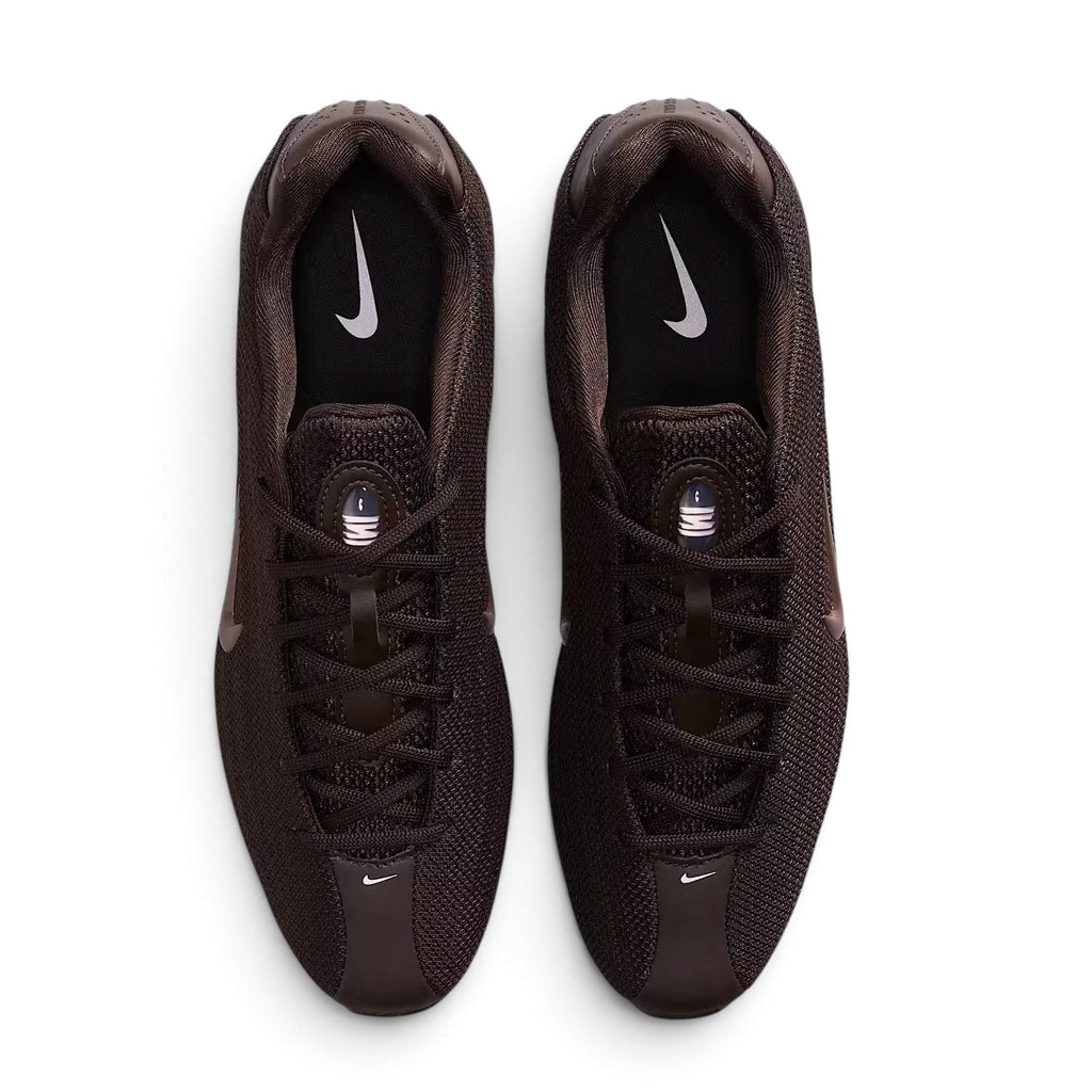 Bliss sneakers Nike Shox Ride 2 koyu kahve file ve sentetik deri detaylı günlük spor ayakkabı üstten görünüm