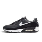 Bliss sneakers Nike Air Max 90 siyah ve antrasit renkli, beyaz detaylı, yastıklamalı tabana sahip günlük spor ayakkabı