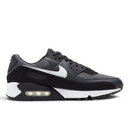 Bliss sneakers Nike Air Max 90 siyah ve antrasit renkli, beyaz detaylı, yastıklamalı tabana sahip günlük spor ayakkabı