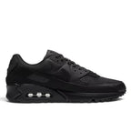 Bliss sneakers Nike Air Max 90 tamamen siyah file ve sentetik deri detaylı günlük spor ayakkabı