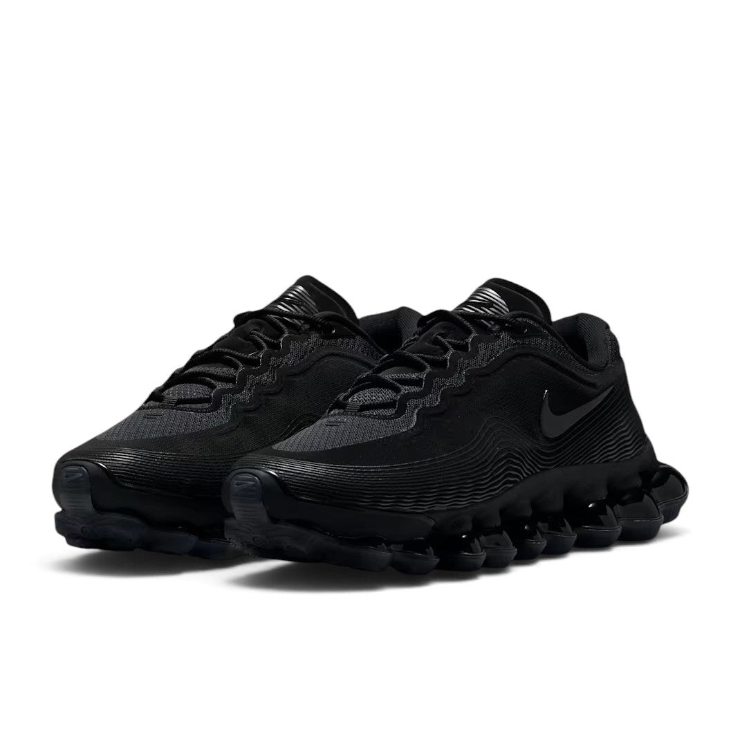 Bliss sneakers Nike Air Max Modern tamamen siyah file yüzeyli, yastıklamalı tabanlı şık performans spor ayakkabısı