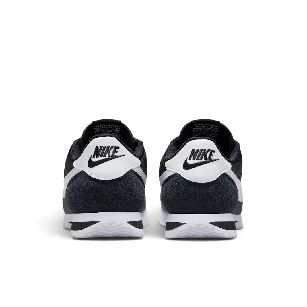Bliss sneakers Nike Cortez siyah beyaz süet detaylı spor ayakkabı arka görünümü