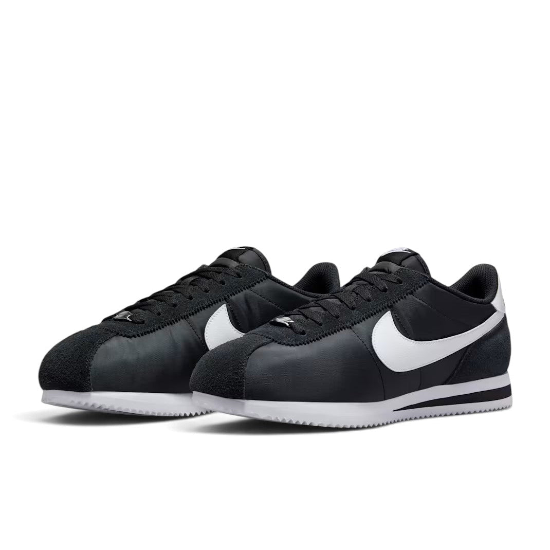 Bliss sneakers Nike Cortez siyah beyaz naylon ve süet detaylı retro günlük spor ayakkabı