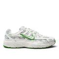 Bliss sneakers Nike P-6000 beyaz ve yeşil detaylı, file ve deri yüzeyli, retro koşu tarzı günlük spor ayakkabı