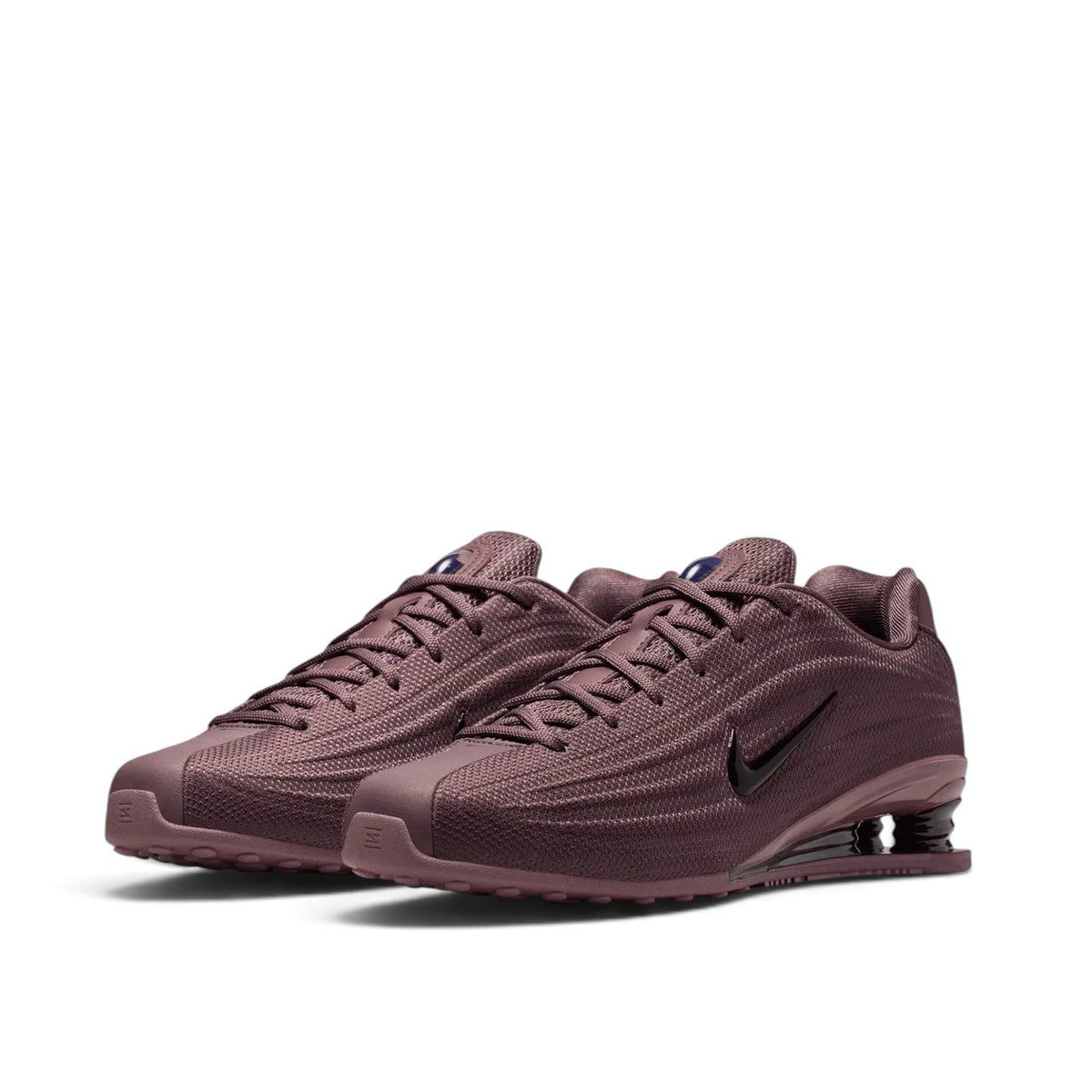 Bliss sneakers Nike Shox TL mürdüm rengi file yüzeyli ve siyah detaylı modern günlük spor ayakkabı
