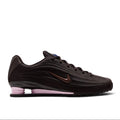 Bliss sneakers Nike Shox Ride 2 koyu kahve file ve sentetik deri spor ayakkabı, pembe topuk detaylı