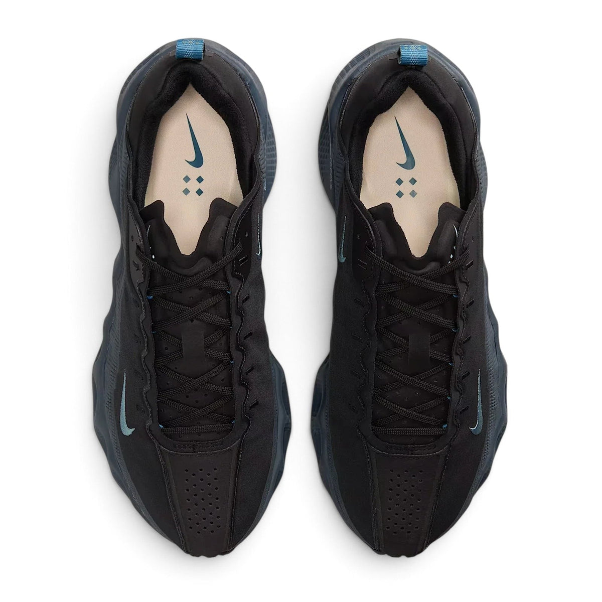 Bliss sneakers marka siyah renkli, turkuaz detaylı, nefes alabilen üst yüzeye sahip modern günlük spor ayakkabı.
