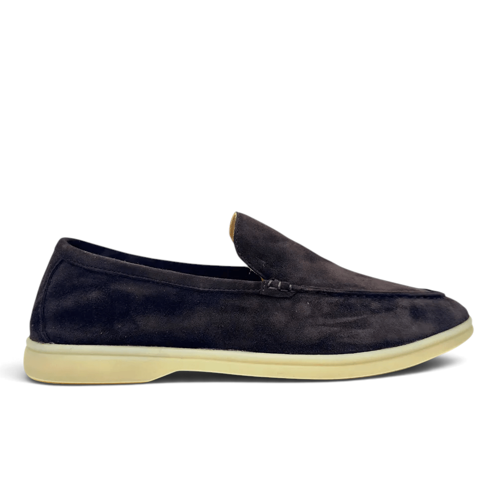 Loro Piana Summer Charms Walk men's brown suede shoes
