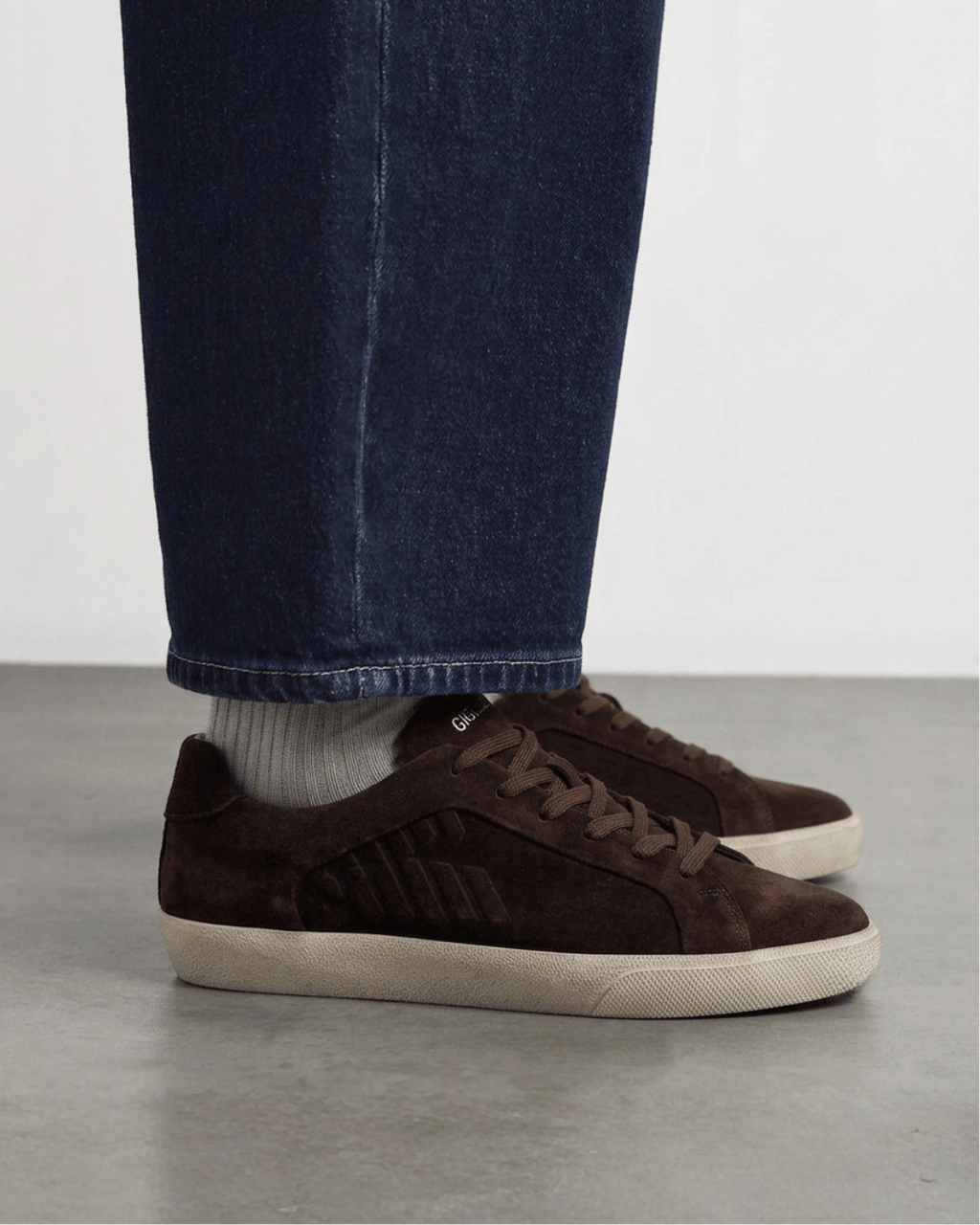 Giorgio Armani suede brown sneakers – view 2