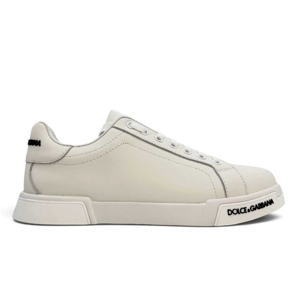 Dolce & Gabbana Logo-Patch low-top white sneakers