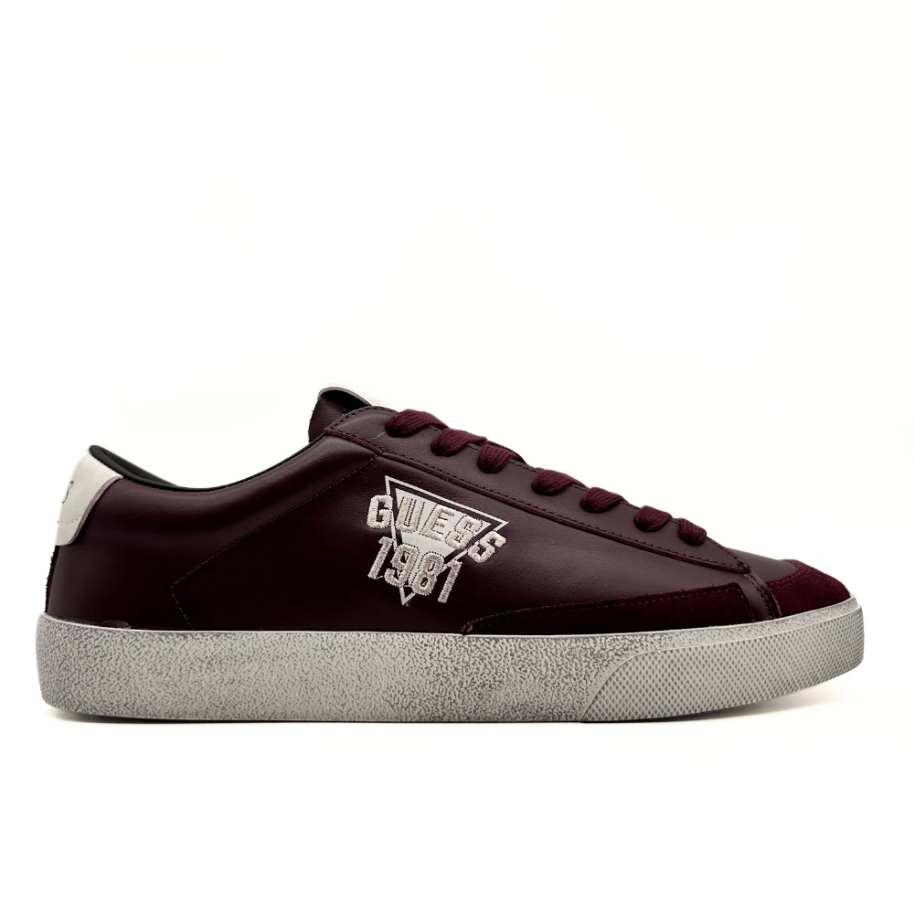 GUESS Bordo Natural Leather Sneakers