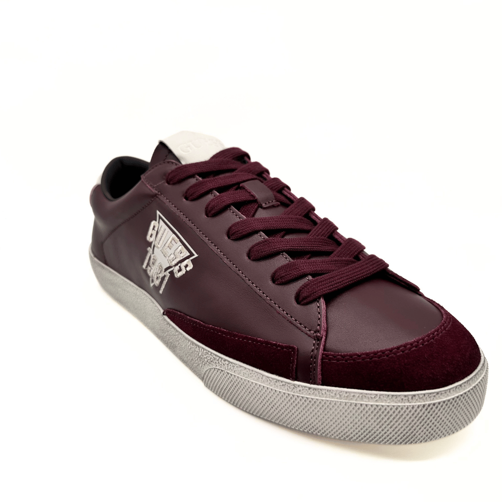 GUESS Bordo Natural Leather Sneakers