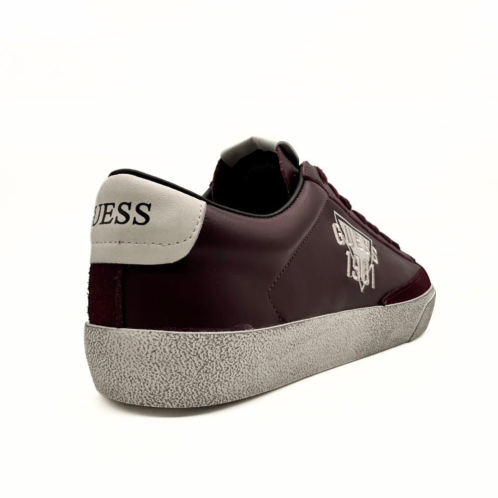 GUESS Bordo Natural Leather Sneakers