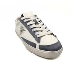 Guess White Natural Leather Low-Top Sneaker