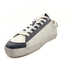 Guess White Natural Leather Low-Top Sneaker